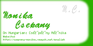 monika csepany business card